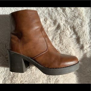 Top shop Platform Tan Boots